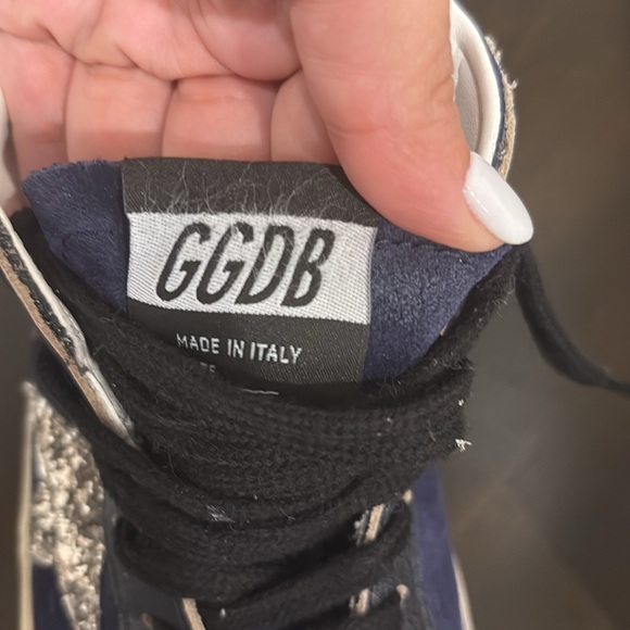 New Golden Goose Navy Mid Star Sneakers - Picture 15 of 16